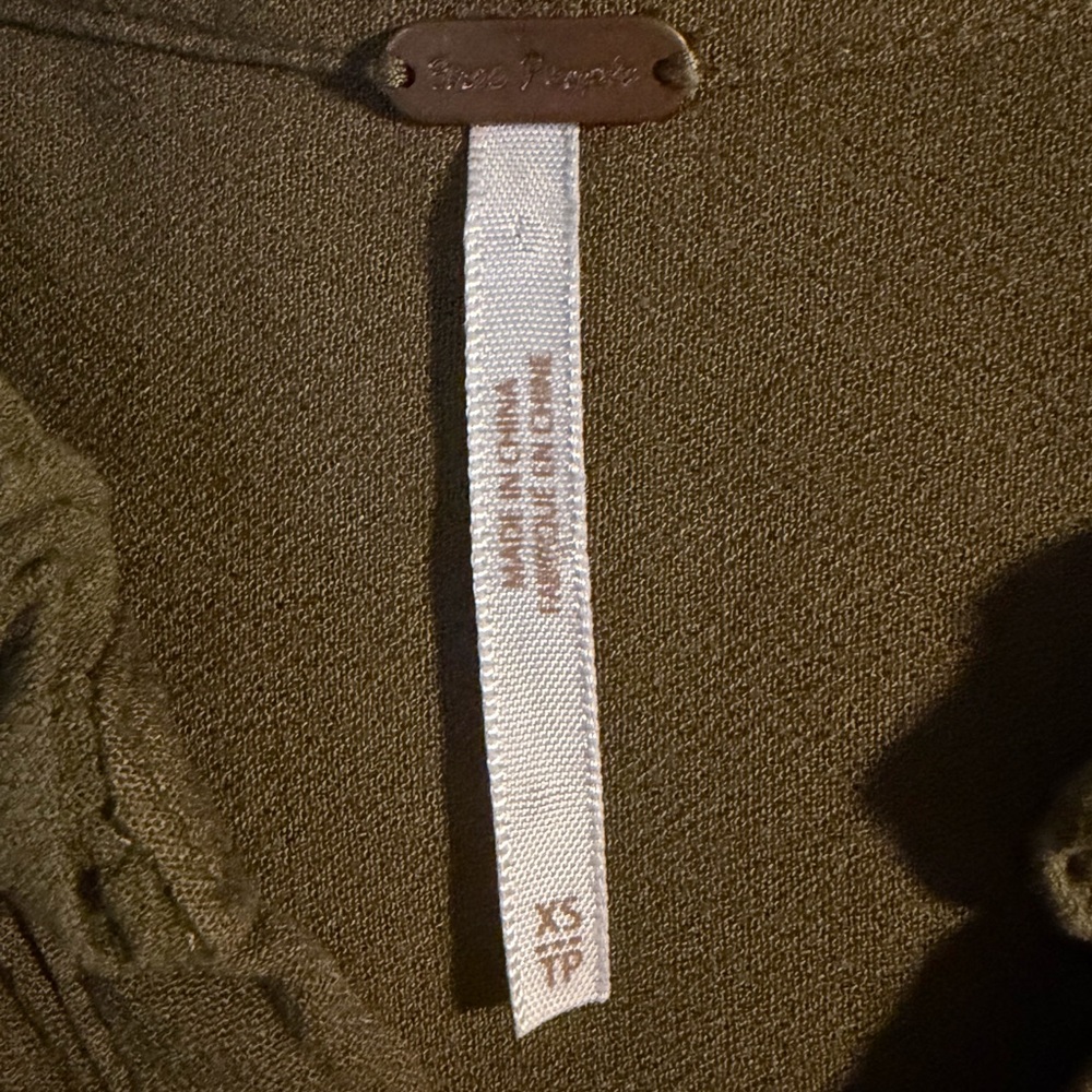 Free People Olive Green Lieutenant Shirt Dress - Picture 5 of 6